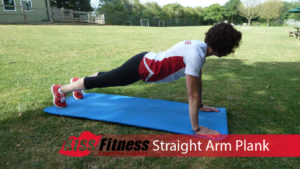 Straight Arm Plank Exercise