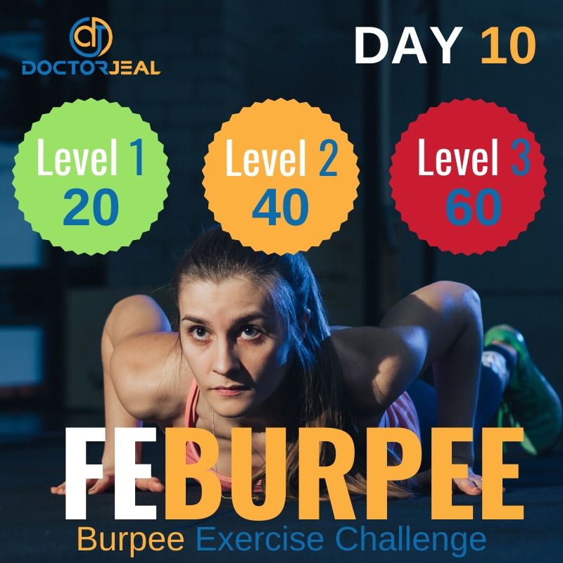 February Feburpee Burpee Exercise Challenge Targets 10