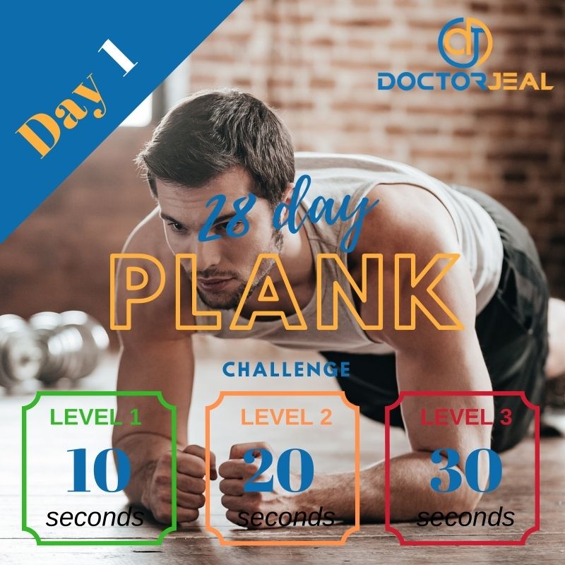 28 Day Plank Challenge Day 1