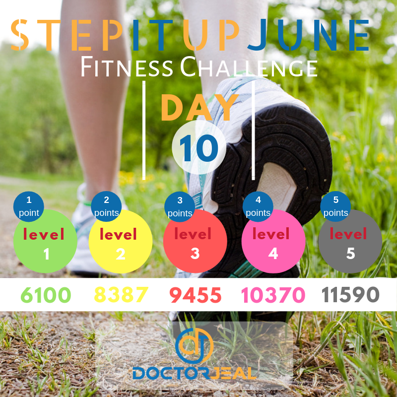 StepItUpJune Targets Guide Day 10