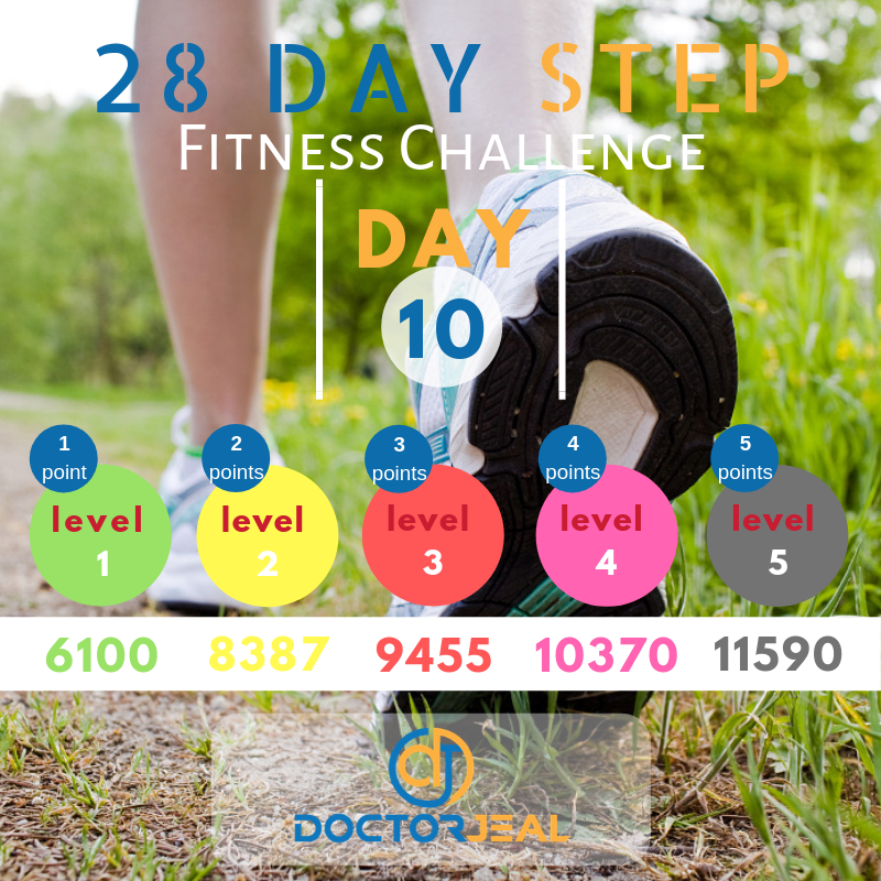 28 Day Step Fitness Challenge Day 10
