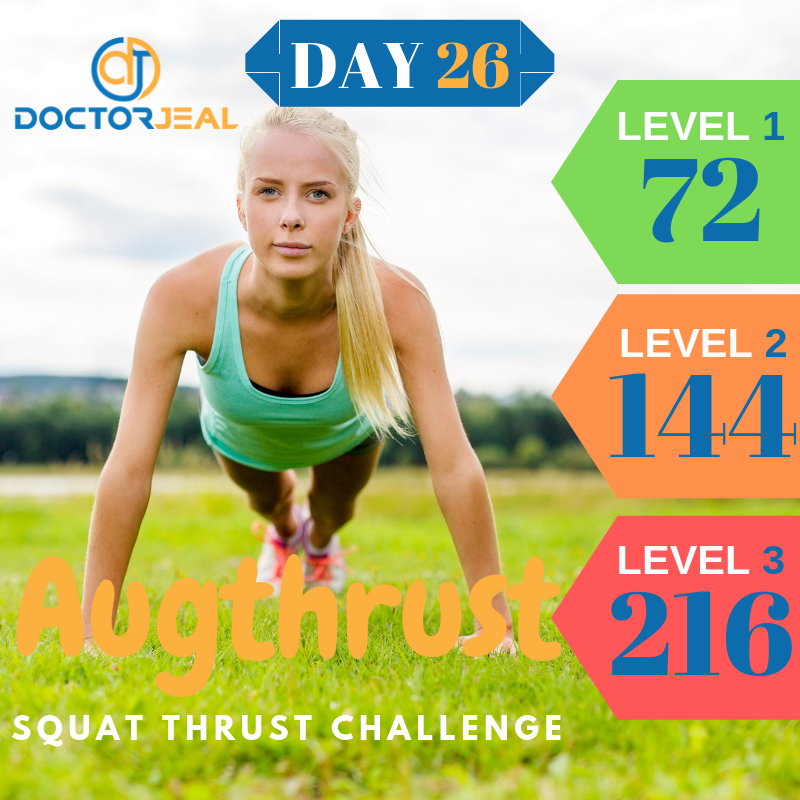Augthrust Squat Thrust Challenge Targets Day 26