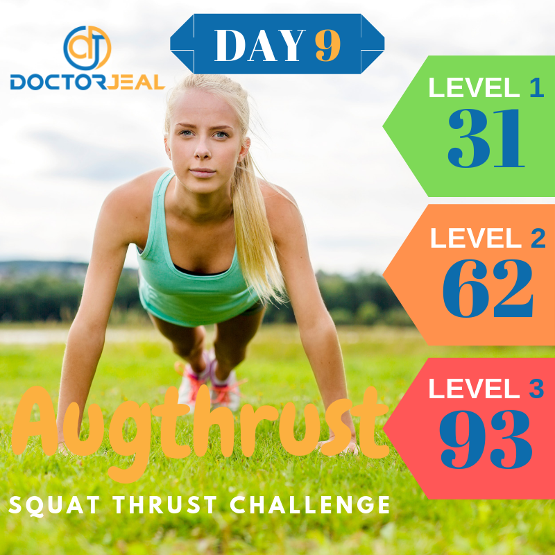 Augthrust Squat Thrust Challenge Targets Day 9
