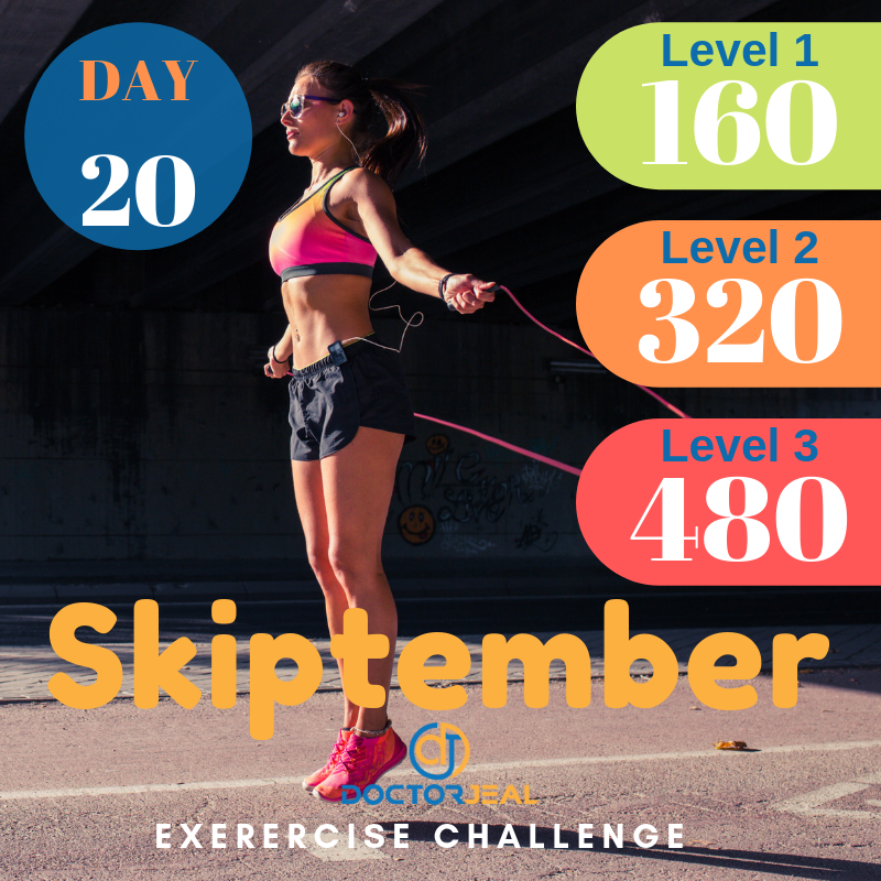 September Skipping Challenge Target Guide Day 20
