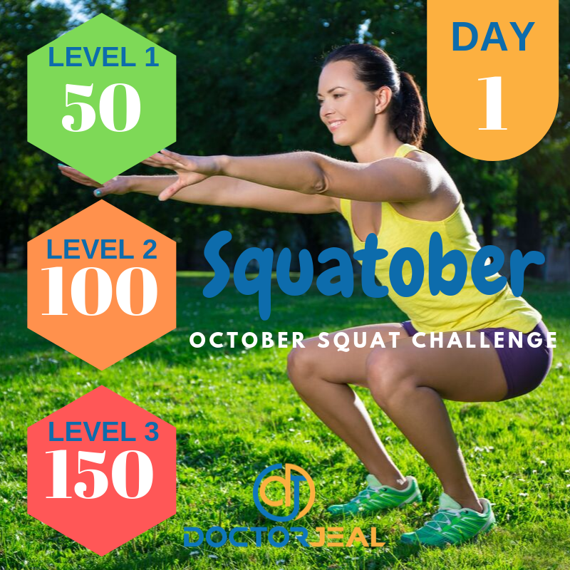 Squatober Squat Challenge Targets Day 1