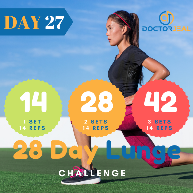 28 Day Lunge Challenge Targets Day 27