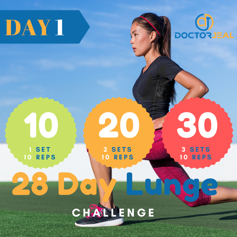 28 Day lunge Challenge Target Day 1