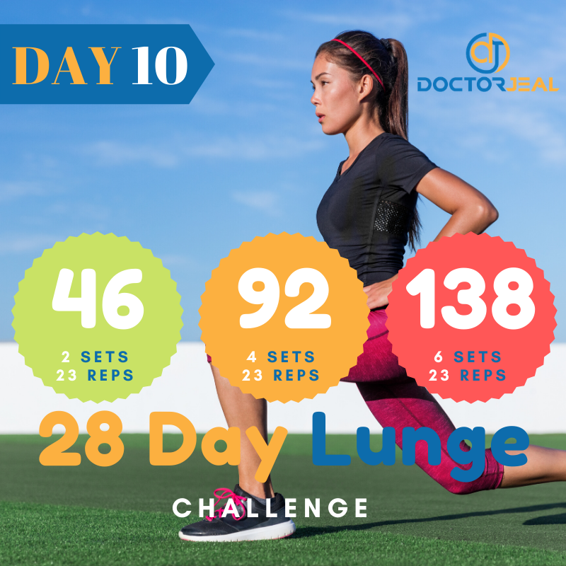 28 Day lunge Challenge Target Day 10