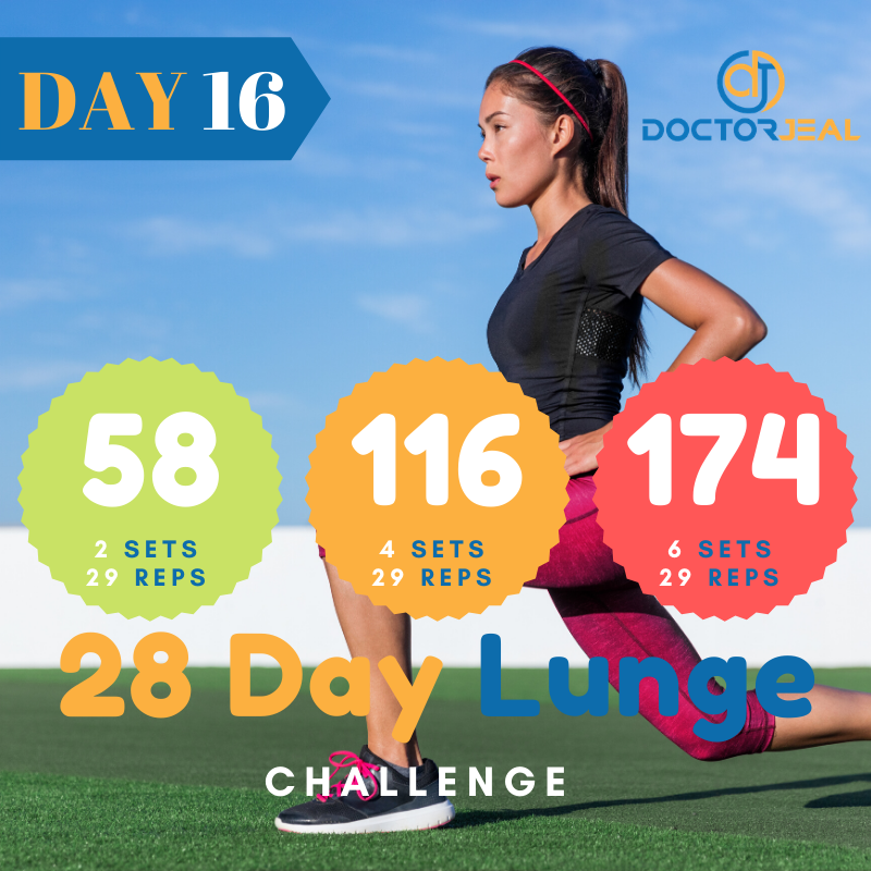 28 Day lunge Challenge Target Day 16