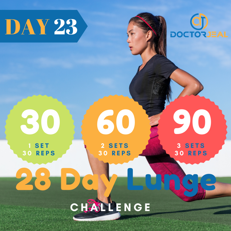 28 Day lunge Challenge Target Day 23