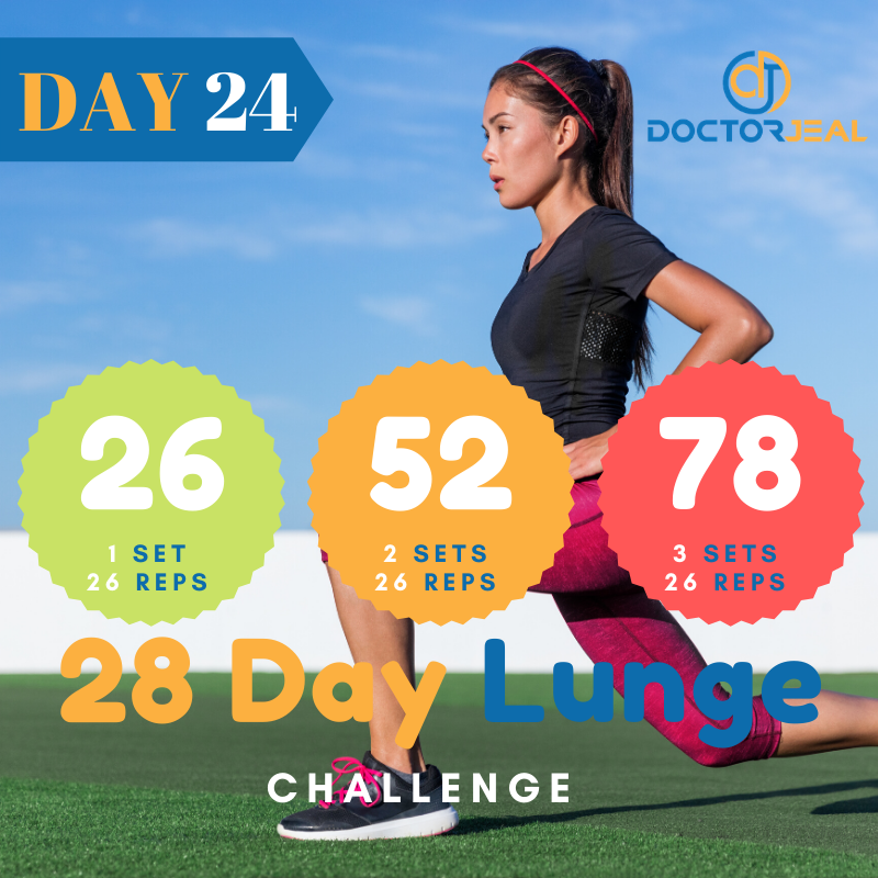 28 Day lunge Challenge Target Day 24