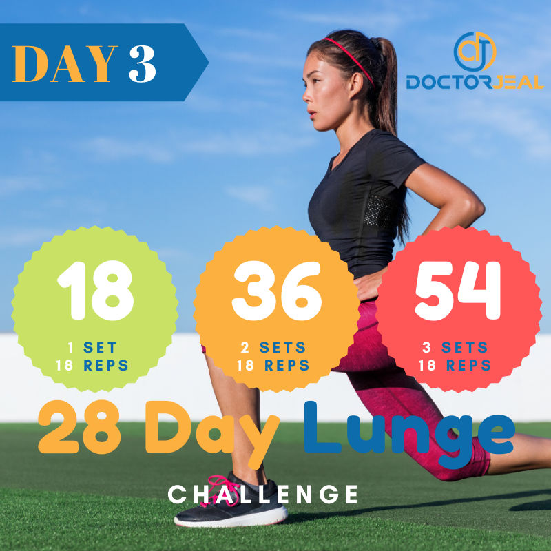 28 Day lunge Challenge Target Day 3