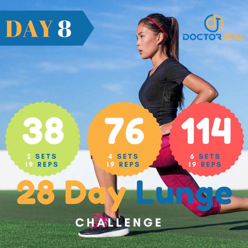 28 Day lunge Challenge Target Day 8