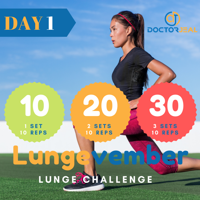 Lungevember lunge Challenge Target Day 1