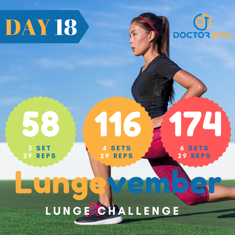 Lungevember lunge Challenge Target Day 18