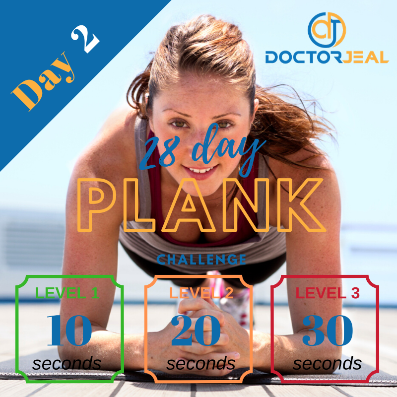 28 Day Plank Challenge Day 2