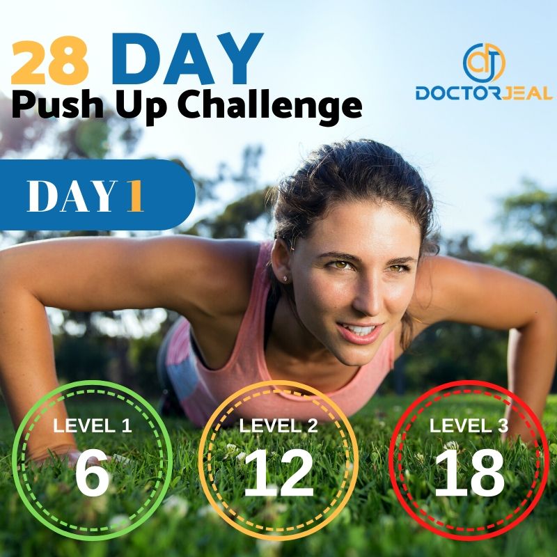 28 Day Push Up Challenge Daily Targets Day 1