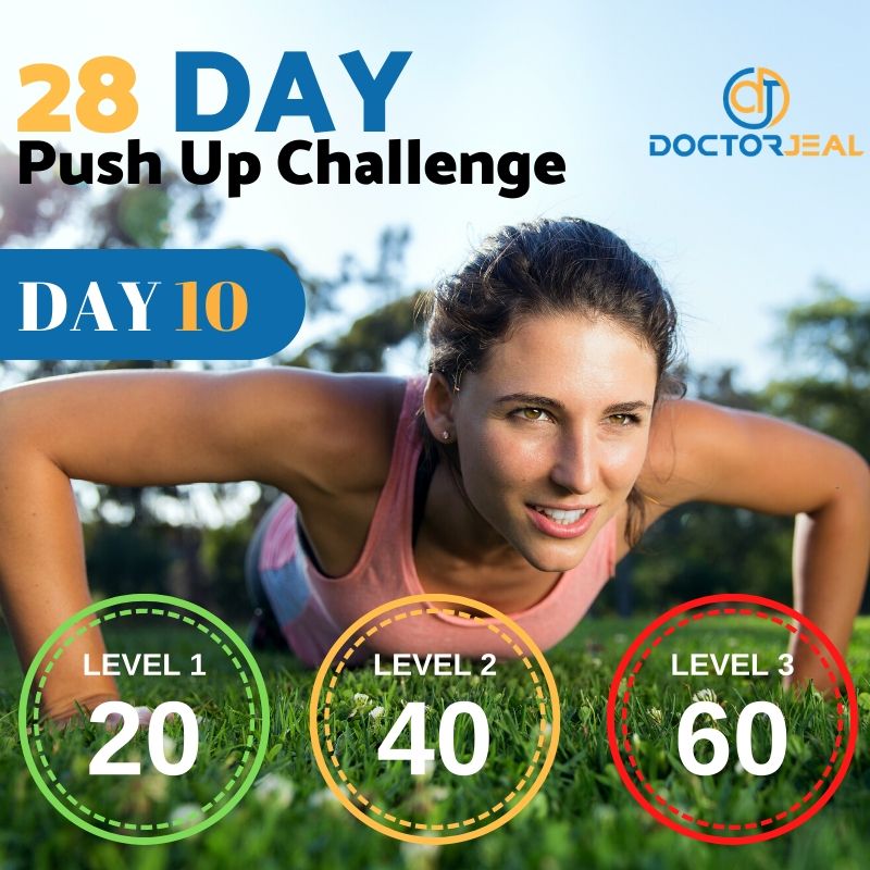 28 Day Push Up Challenge Daily Targets Day 10