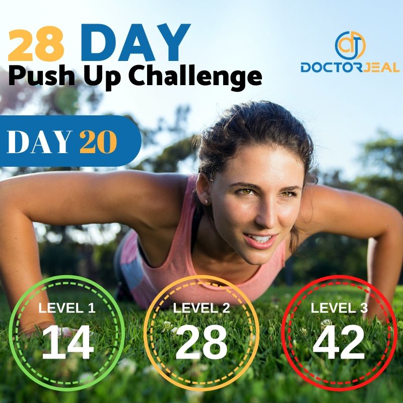 28 Day Push Up Challenge Daily Targets Day 20
