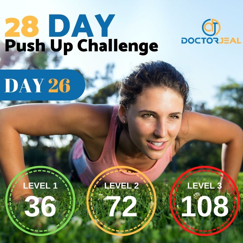 28 Day Push Up Challenge Daily Targets Day 26