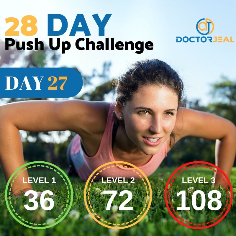 28 Day Push Up Challenge Daily Targets Day 27