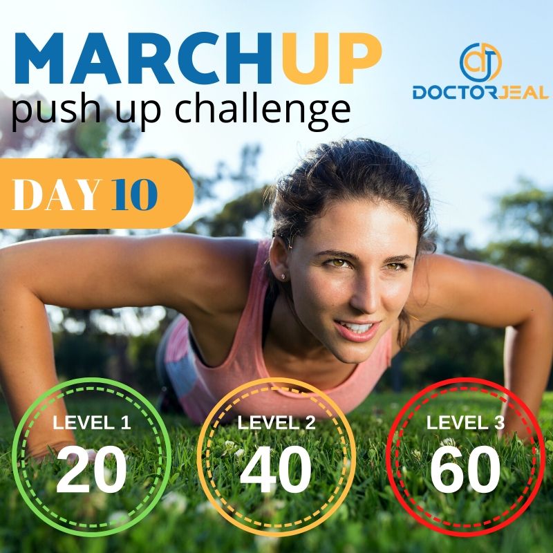 MarchUP Push Up Challenge Daily Targets Day 10