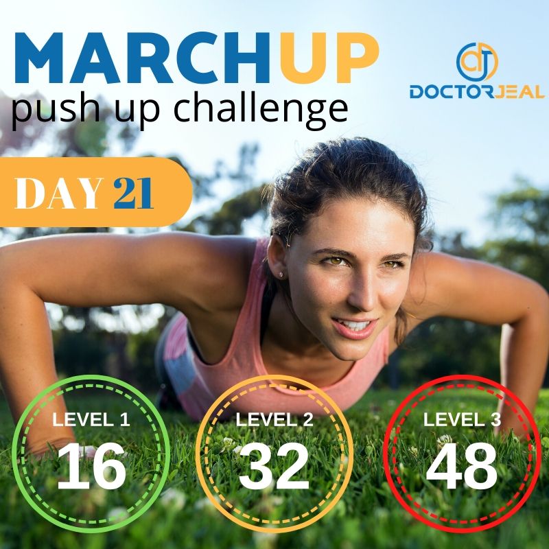 MarchUP Push Up Challenge Daily Targets Day 21