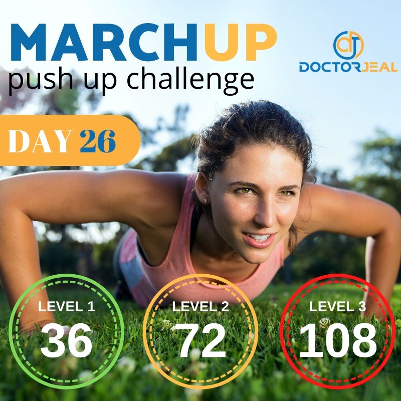 MarchUP Push Up Challenge Daily Targets Day 26