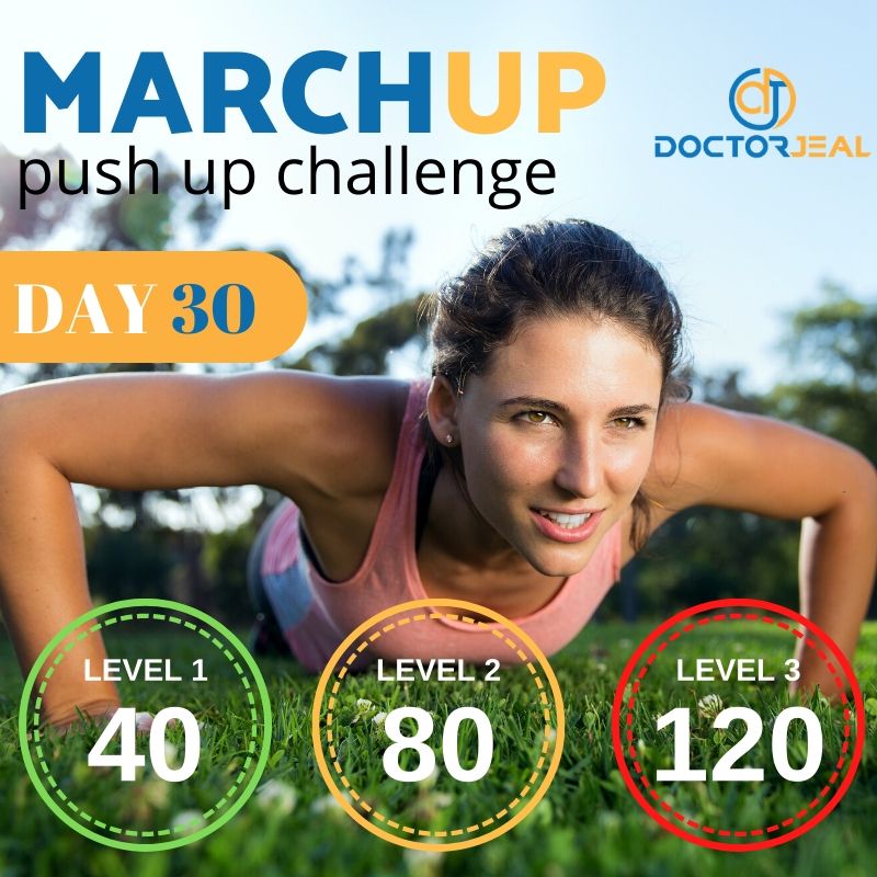 MarchUP Push Up Challenge Daily Targets Day 30