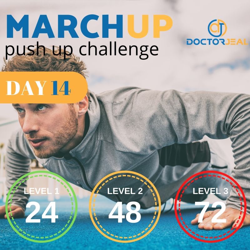 MarchUP Push Up Challenge Daily Targets Day Male 14