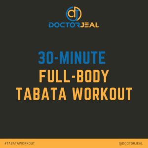 30-minute full-body Tabata workout soical text