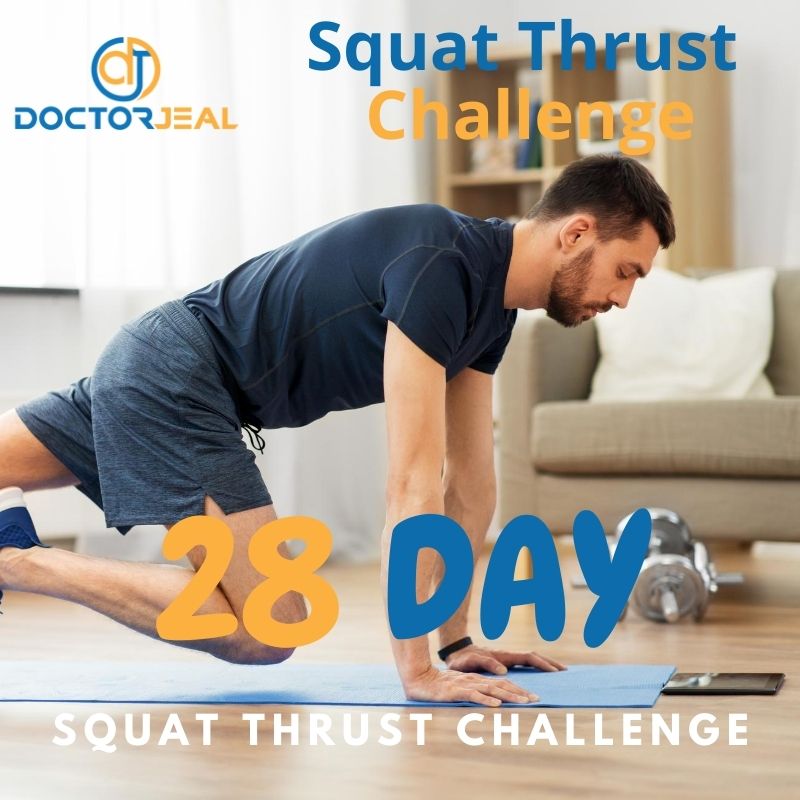 28 Day Squat Thrust Challenge Title Male