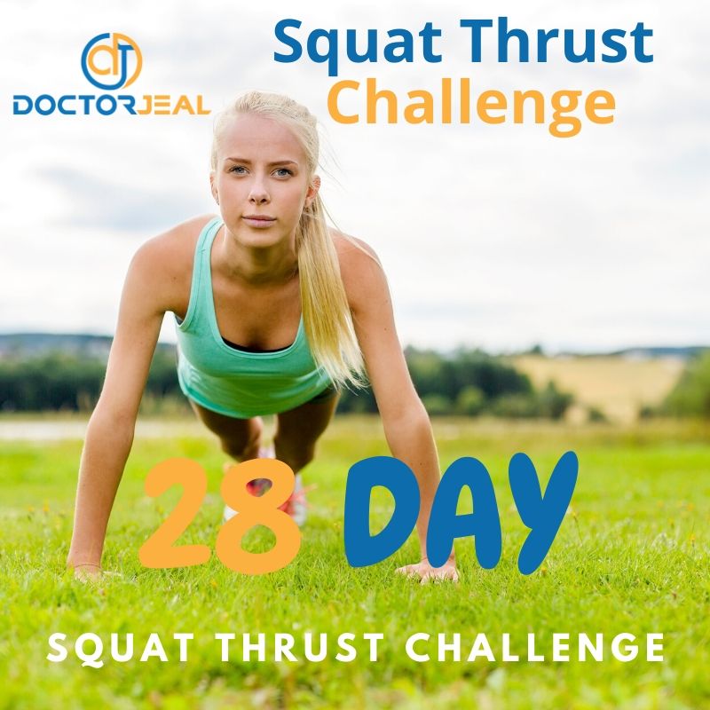 28 Day Squat Thrust Challenge Title
