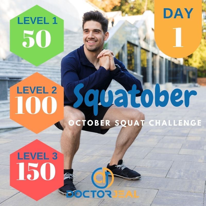 Squatober Challenge Targets - Male - Day 1