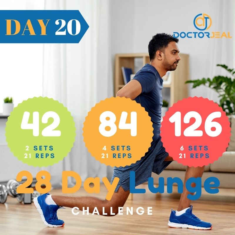 28 Day Lunge Challenge Targets - Male - DoctorJeal - Day 20