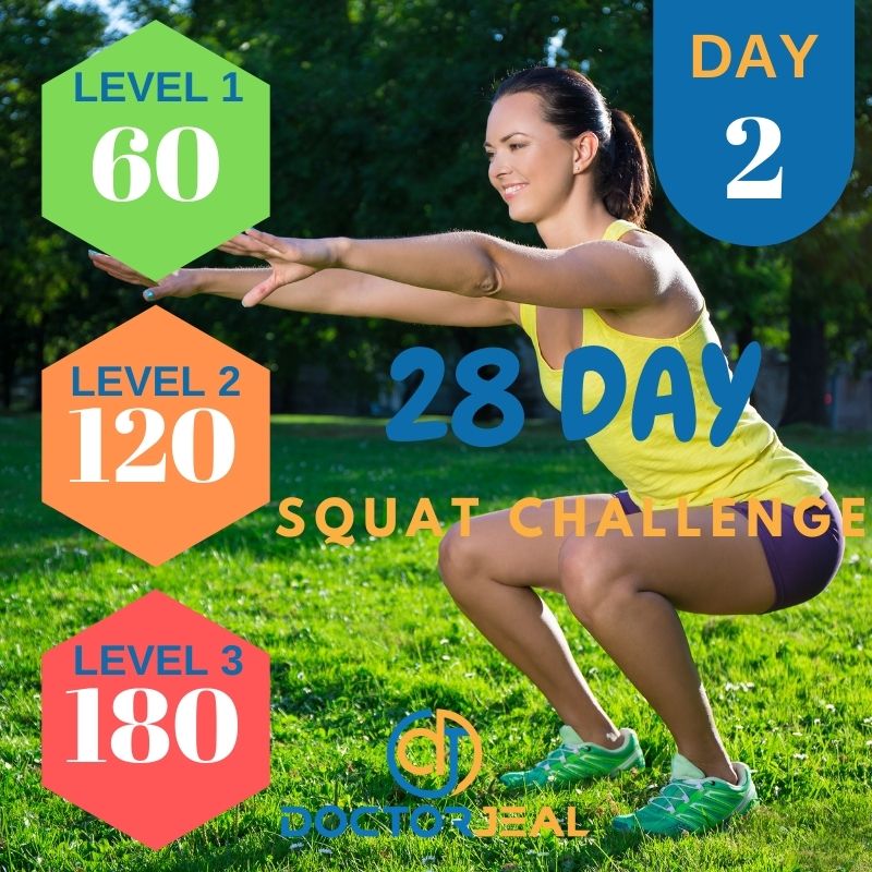 28 Day Squat Challenge Targets - Female - 2