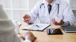 doctor discussing health issues with a patient