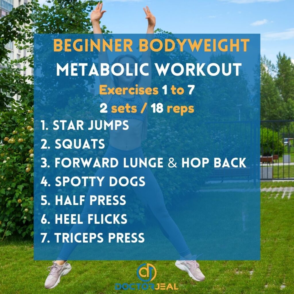 Beginner Bodyweight Metabolic Workout