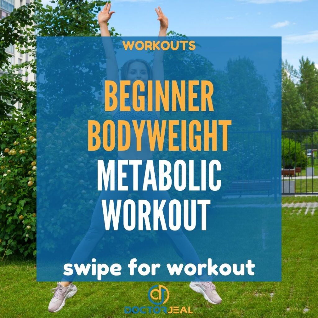 Beginner Bodyweight Metabolic Workout Title