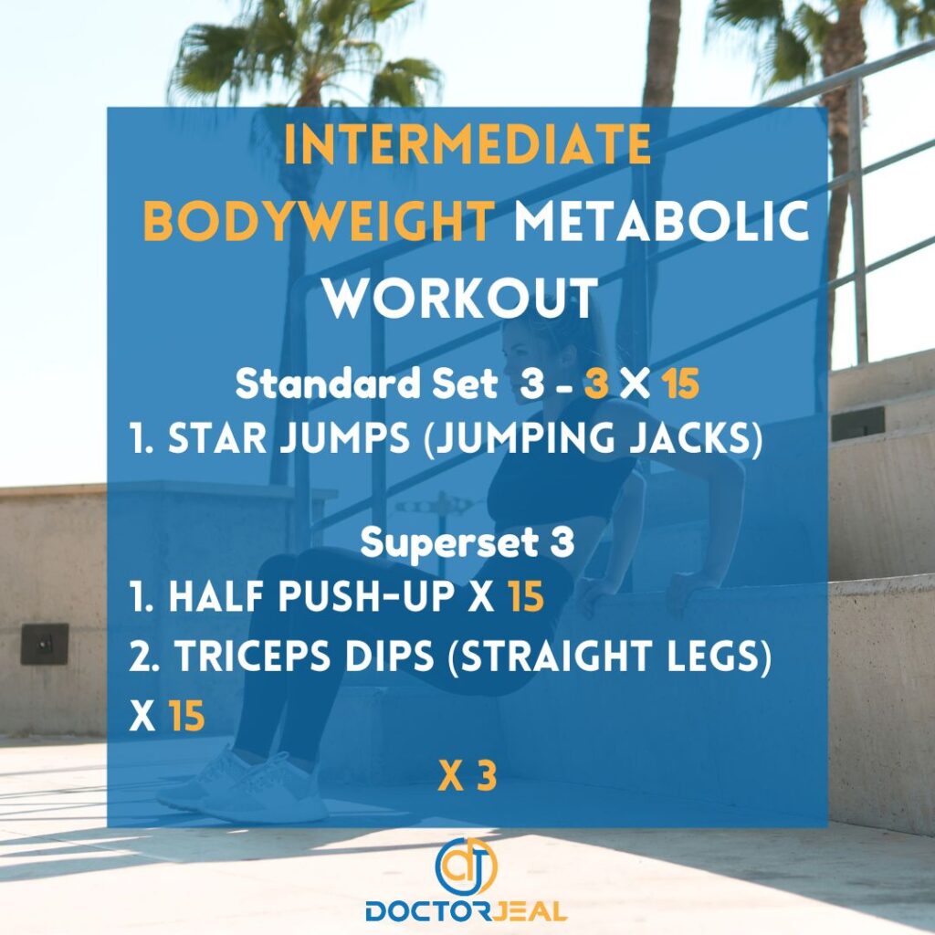Intermediate Bodyweight Metabolic Workout Set 3