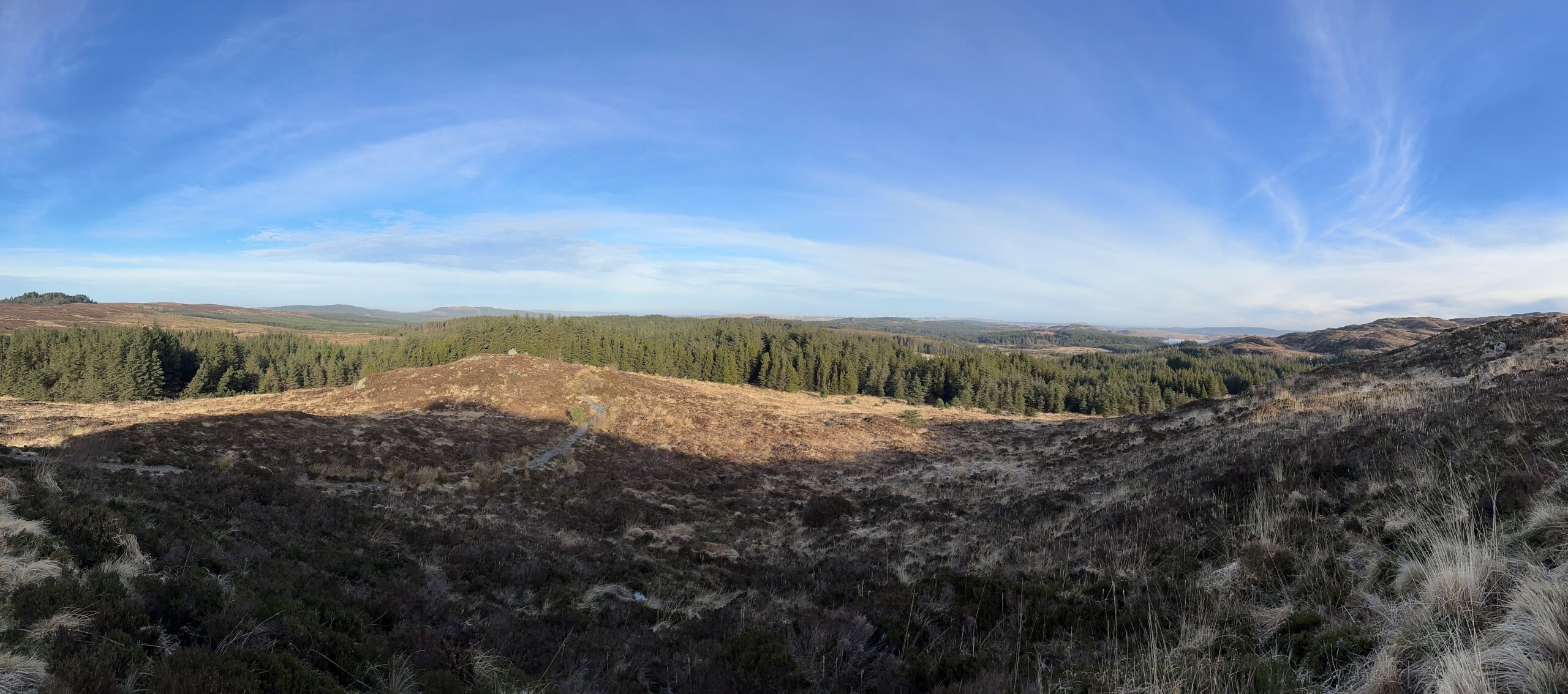 View over Ayrshire from the accent of Cornish Hill